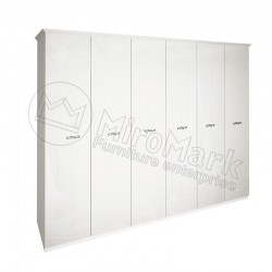 Спальня Прованс белый глянец Шкаф 6Д без зеркал