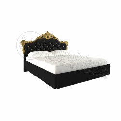 Спальня Дженифер черный глянец Кровать 1,80*2,00  мягкая спинка без каркаса